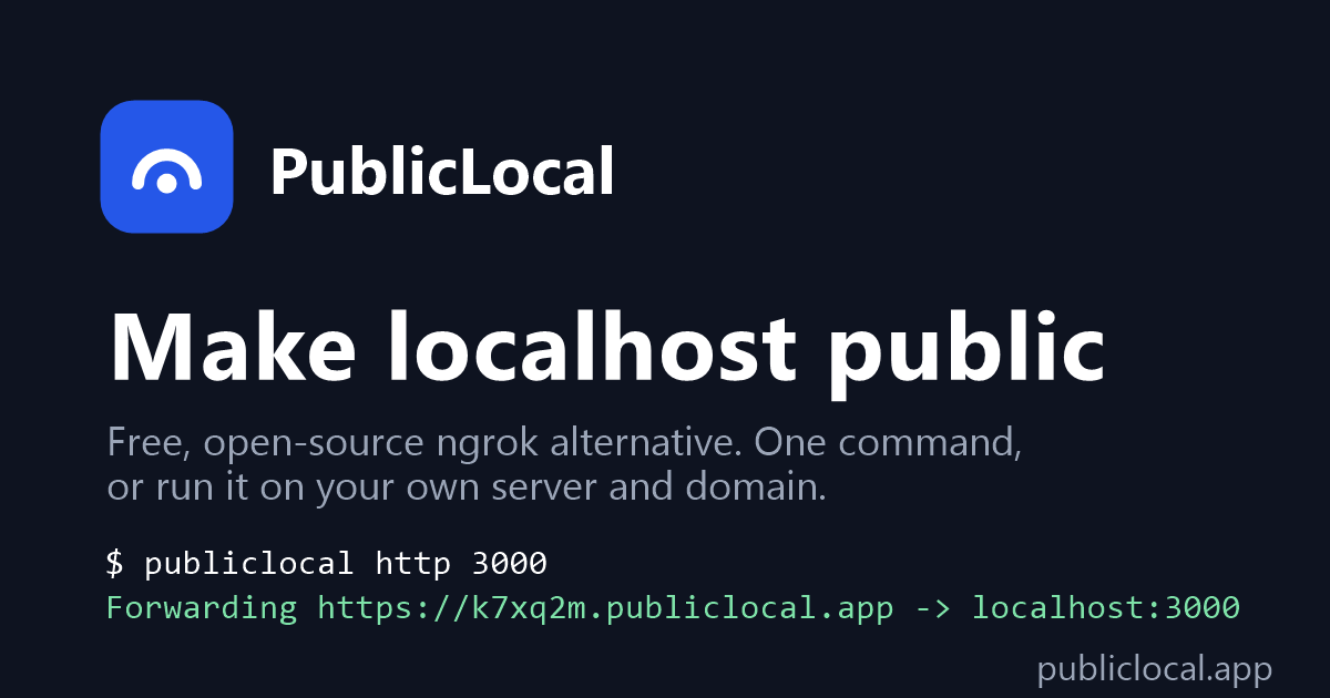 I built an open-source ngrok alternative, with a free server anyone can use